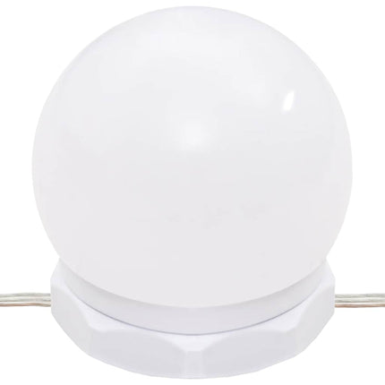 Sminkbord med LED rökfärgad ek 86,5x35x136 cm