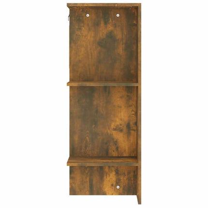 Hallskåp rökfärgad ek 97,5x37x99 cm konstruerat trä