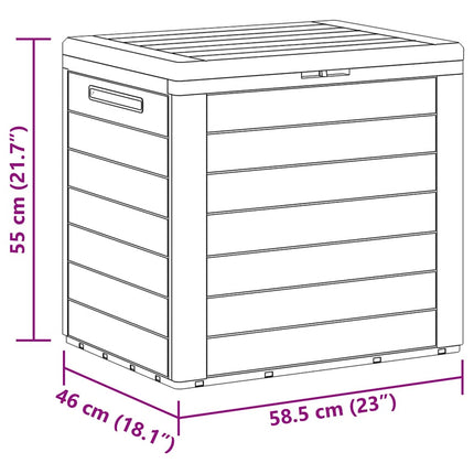 Dynbox brun 58,5x46x55 cm polypropen