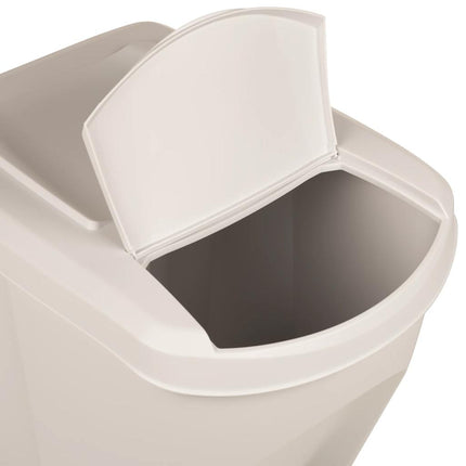 Stapelbara soptunnor 3 st vit 75 L polypropen