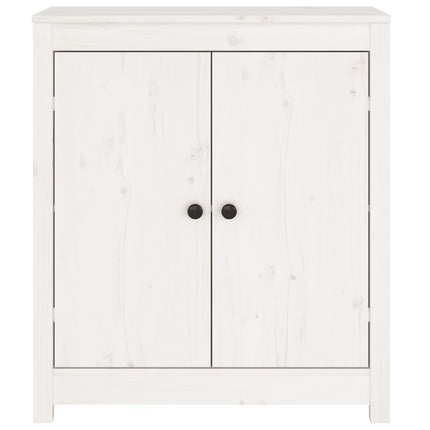 Skänkar 2 st vit 70x35x80 cm massiv furu