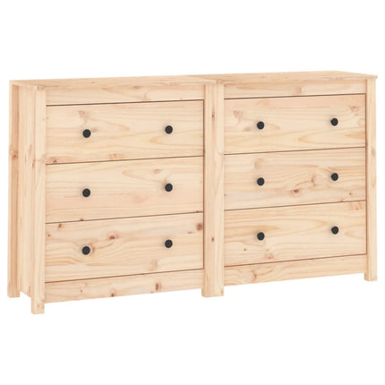 Skänk 140x35x80 cm massiv furu