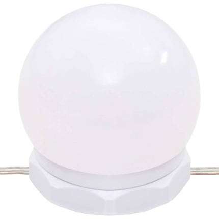 Sminkbord med spegel LED svart konstruerat trä