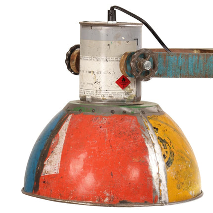 Hänglampa industriell vintage 25 W flerfärgad rund 111 cm E27