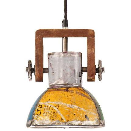 Hänglampa industriell 25 W flerfärgad rund 19 cm E27