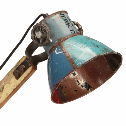 Skrivbordslampa industriell Flerfärgad rund 23x18x95 cm E27