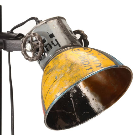 Golvlampa med 2 lampskärmar flerfärgad E27