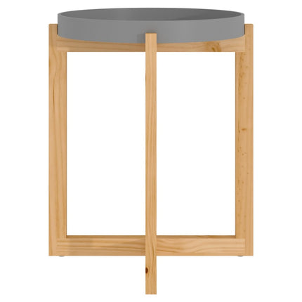 Soffbord grå 41x41x48,5cm cm konstruerat trä&massiv furu