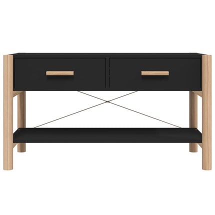 Tv-bänk svart 82x38x45 cm konstruerat trä