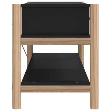 Tv-bänk svart 82x38x45 cm konstruerat trä