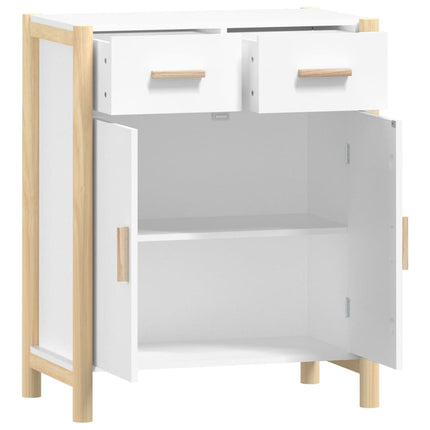 Skänk vit 62x38x75 cm konstruerat trä