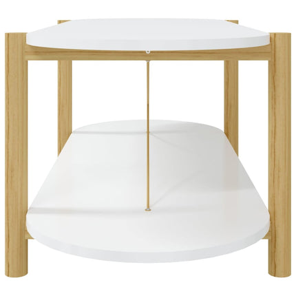 Soffbord wit 110x48x40 cm konstruerat trä