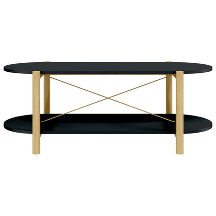 Soffbord svart 110x48x40 cm konstruerat trä