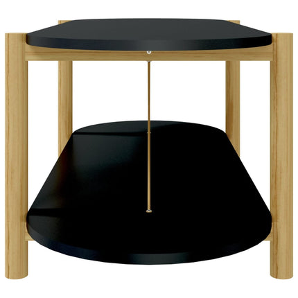 Soffbord svart 110x48x40 cm konstruerat trä