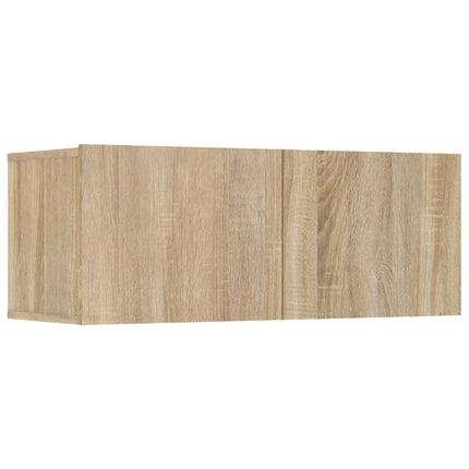 Tv-skåp 4 delar sonoma-ek 80x30x30 cm konstruerat trä