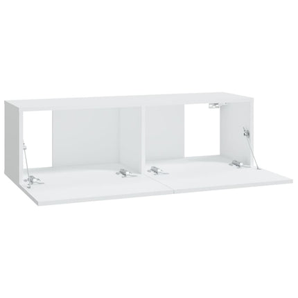 Tv-skåp 4 delar vit 100x30x30 cm