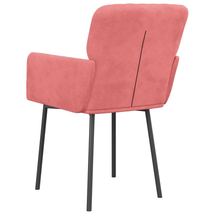 Matstolar 2 st rosa sammet