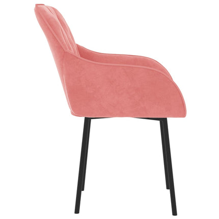 Matstolar 2 st rosa sammet