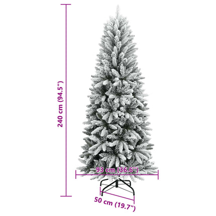 Plastgran med snö 240 cm PVC&PE