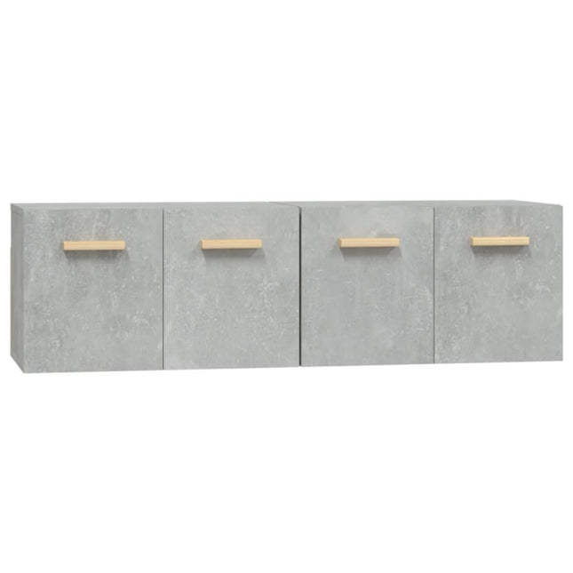 Väggskåp 2 st betonggrå 60x36,5x35 cm konstruerat trä