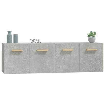 Väggskåp 2 st betonggrå 60x36,5x35 cm konstruerat trä