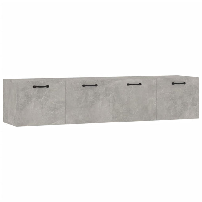 Väggskåp 2 st betonggrå 60x36,5x35 cm konstruerat trä