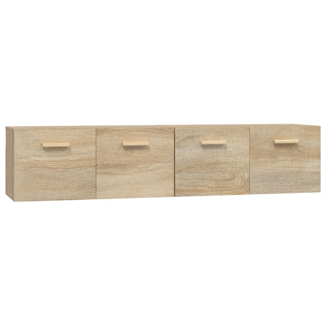 Väggskåp 2 st sonoma-ek 80x35x36,5 cm konstruerat trä