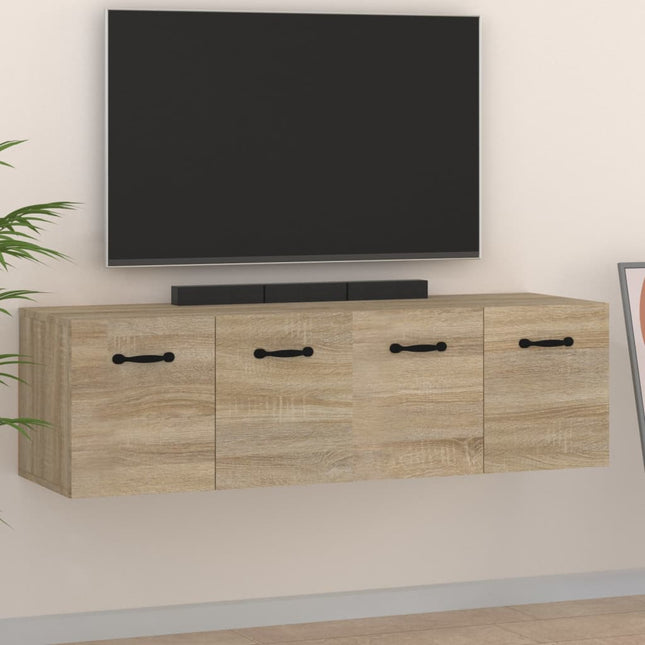Väggskåp 2 st sonoma-ek 80x35x36,5 cm konstruerat trä
