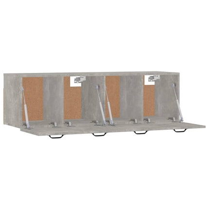 Väggskåp 2 st betonggrå 80x35x36,5 cm konstruerat trä