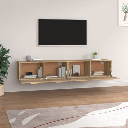 Väggskåp 2 st sonoma-ek 100x36,5x35 cm konstruerat trä