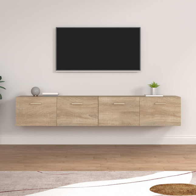 Väggskåp 2 st sonoma-ek 100x36,5x35 cm konstruerat trä