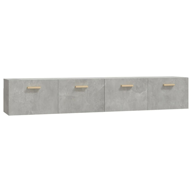 Väggskåp 2 st betonggrå 100x36,5x35 cm konstruerat trä