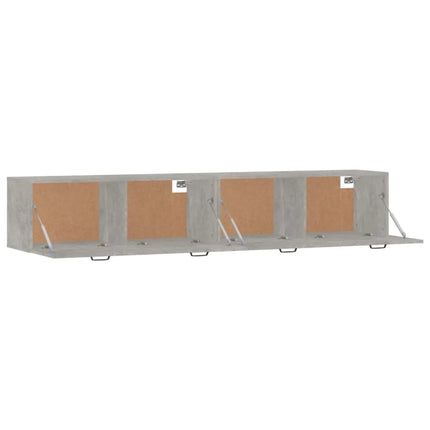 Väggskåp 2 st betonggrå 100x36,5x35 cm konstruerat trä