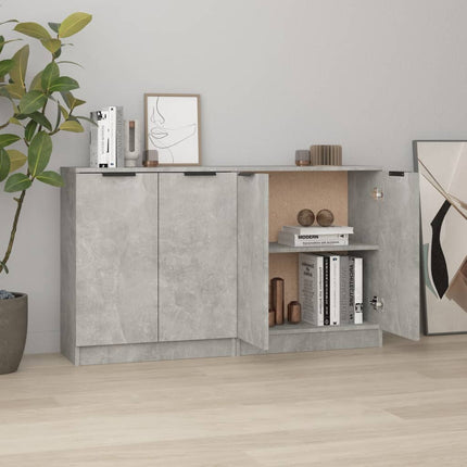 Skänk 2 st betonggrå 60x30x70 cm konstruerat trä
