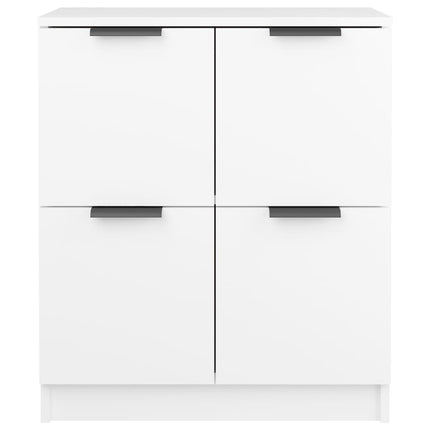 Skänk 2 delar vit 60x30x70 cm konstruerat trä