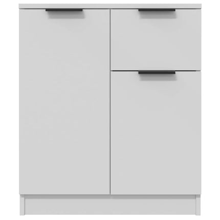 Skänk 2 delar vit 60x30x70 cm konstruerat trä