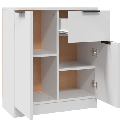 Skänk 2 delar vit 60x30x70 cm konstruerat trä