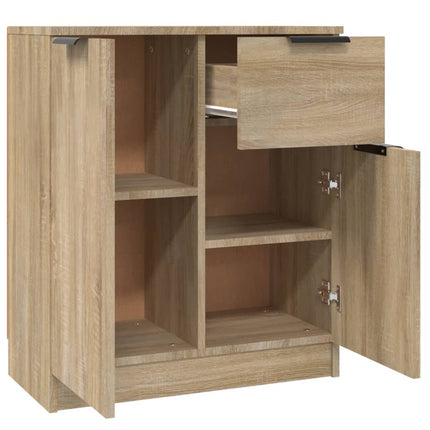Skänk 2 delar sonoma-ek 60x30x70 cm konstruerat trä