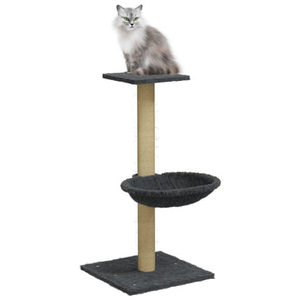 Klösträd med klöspelare sisal mörkgrå 74 cm