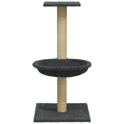 Klösträd med klöspelare sisal mörkgrå 74 cm