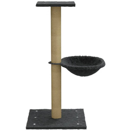 Klösträd med klöspelare sisal mörkgrå 74 cm