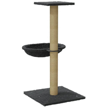 Klösträd med klöspelare sisal mörkgrå 74 cm