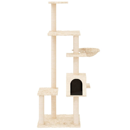 Katträd med klöspelare sisal gräddvit 142 cm
