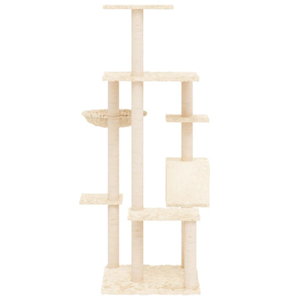 Katträd med klöspelare sisal gräddvit 142 cm