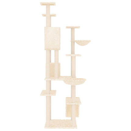 Katträd med klöspelare sisal gräddvit 191 cm