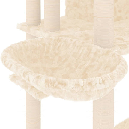 Katträd med klöspelare sisal gräddvit 191 cm