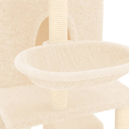 Katträd med klöspelare sisal gräddvit 180 cm