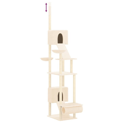 Golv-till-tak klösträd gräddvit 277-303 cm