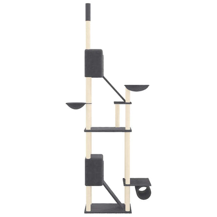 Golv-till-tak klösträd mörkgrå 277-303 cm