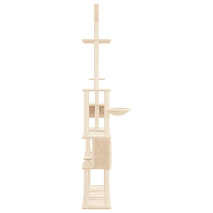 Katträd med klöspelare sisal gräddvit 279 cm